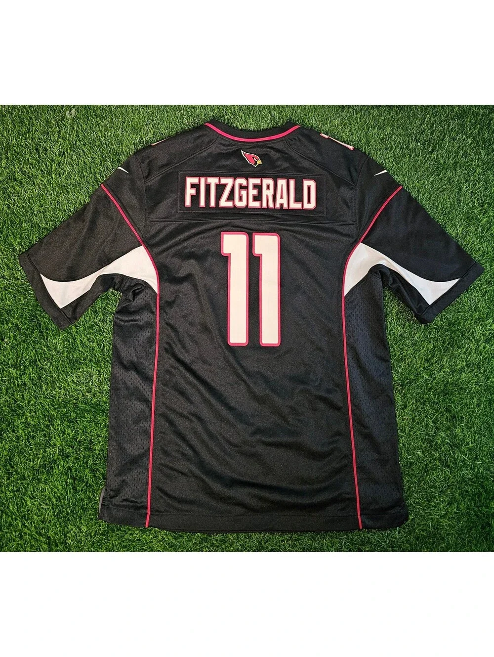 Authentic Arizona Cardinals #11 Fitzgerald Black Football Jersey Large